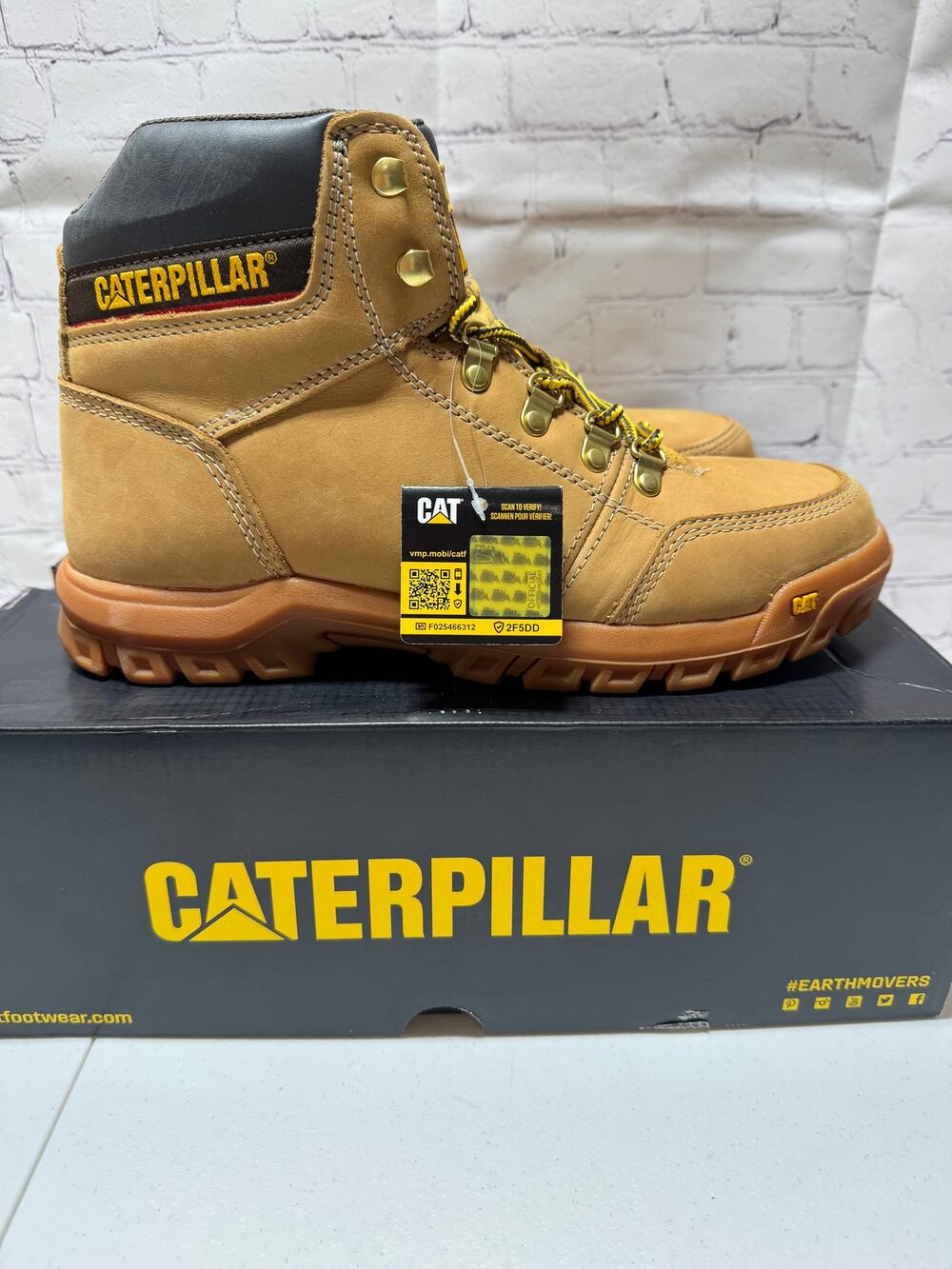 Caterpillar CAT Outline ST Steel Toe Work Boots Honey Reset Men’s 10.5 NIB